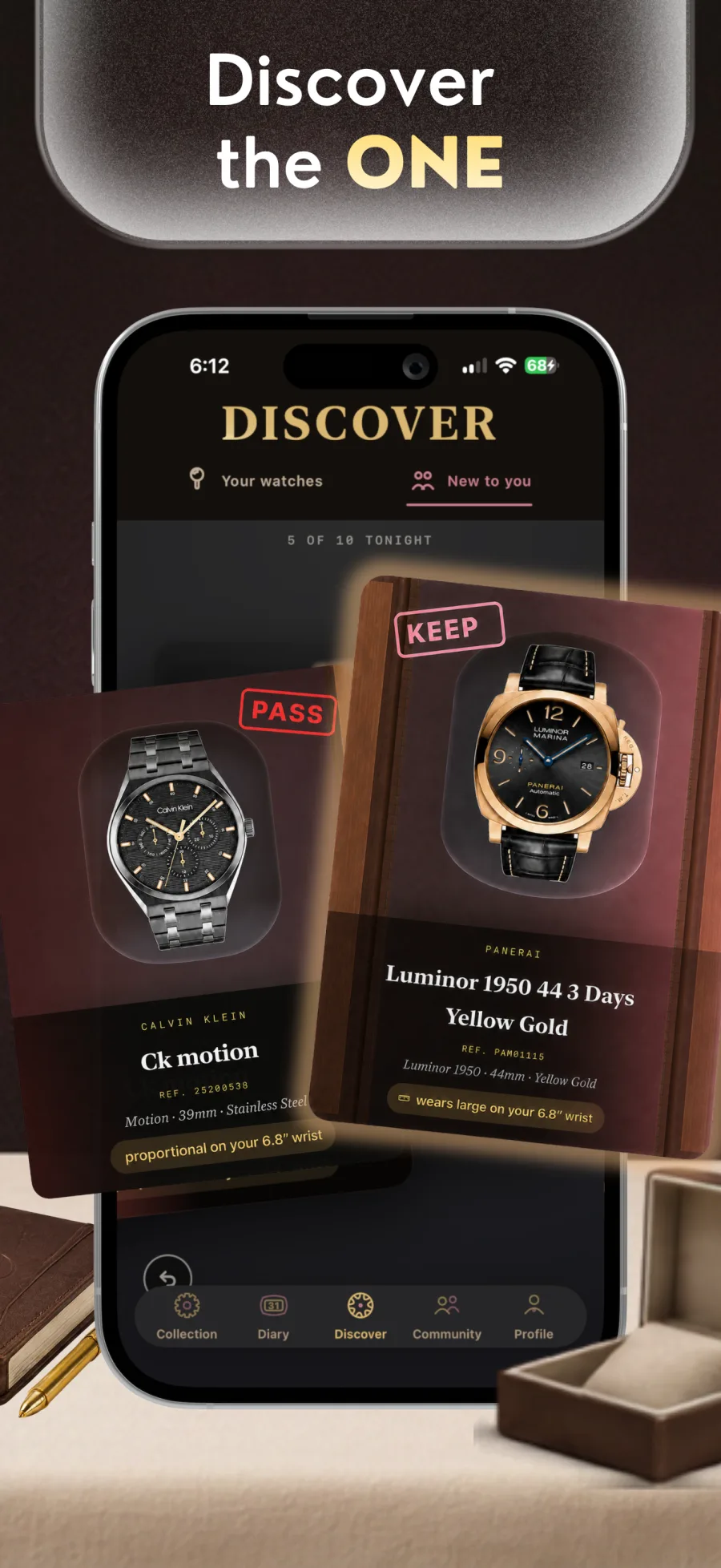 WORN Discover: ten watches a night judged one at a time, a Panerai Luminor kept and a Calvin Klein passed, each with a fit verdict for your wrist