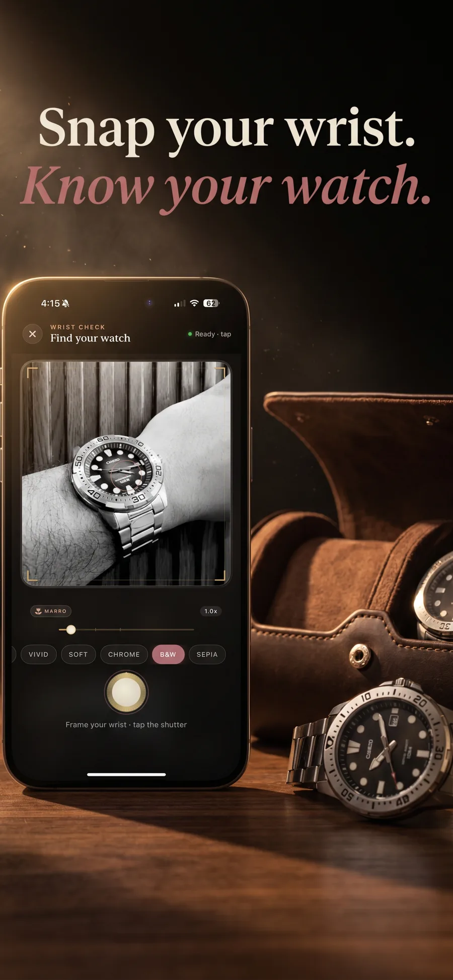 WORN — snap your wrist, AI knows your watch