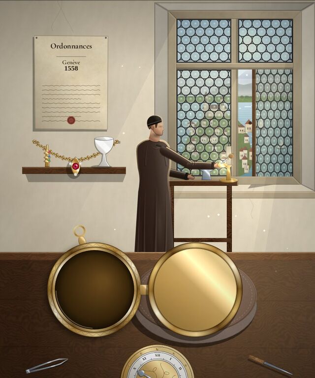 The painted cover of From Jewels to Watches, chapter 50 of WORN's Grand Tour of Time.