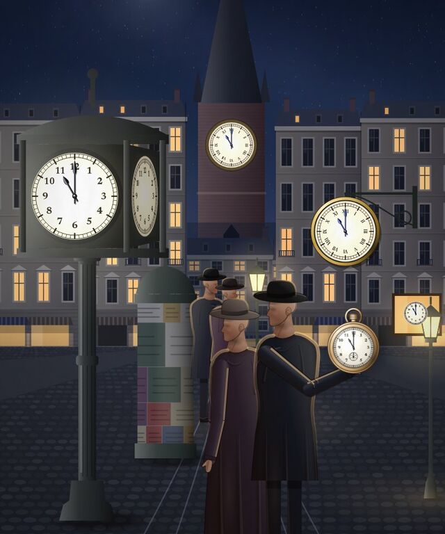 The painted cover of Borrow an Hour, chapter 88 of WORN's Grand Tour of Time.