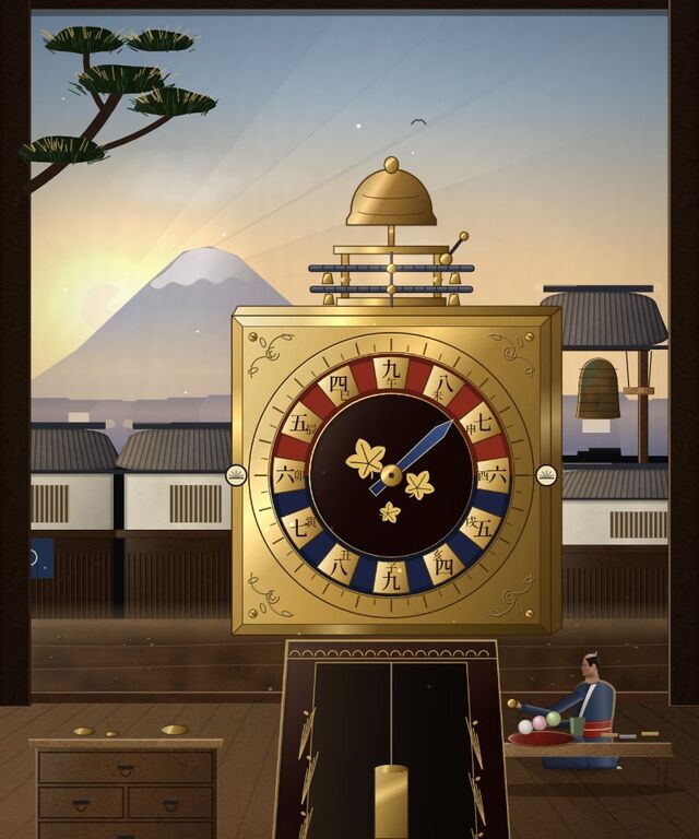 The painted cover of Nine at Noon, chapter 70 of WORN's Grand Tour of Time.