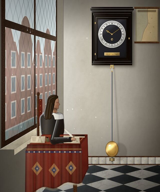 The painted cover of Tune the Pendulum, chapter 56 of WORN's Grand Tour of Time.