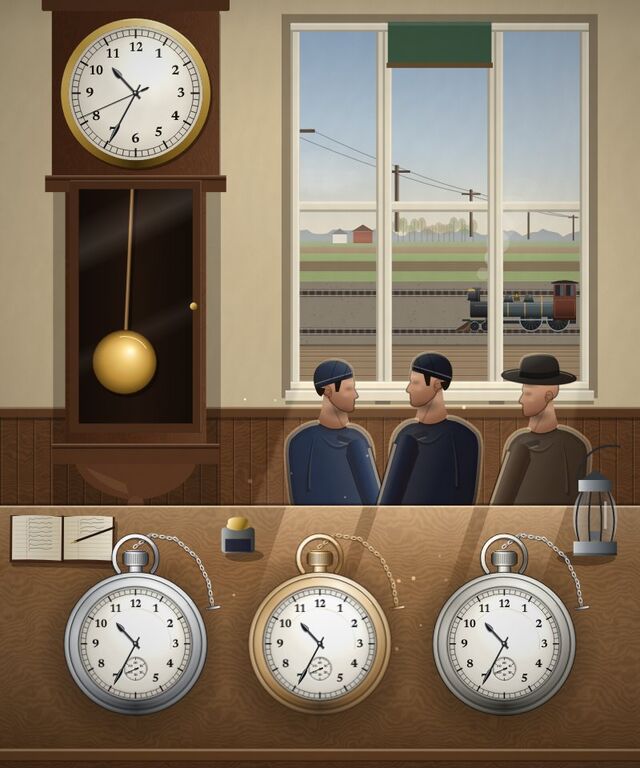 The painted cover of Four Minutes Slow, chapter 85 of WORN's Grand Tour of Time.