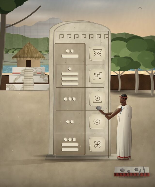 The painted cover of Count Like the Maya, chapter 22 of WORN's Grand Tour of Time.