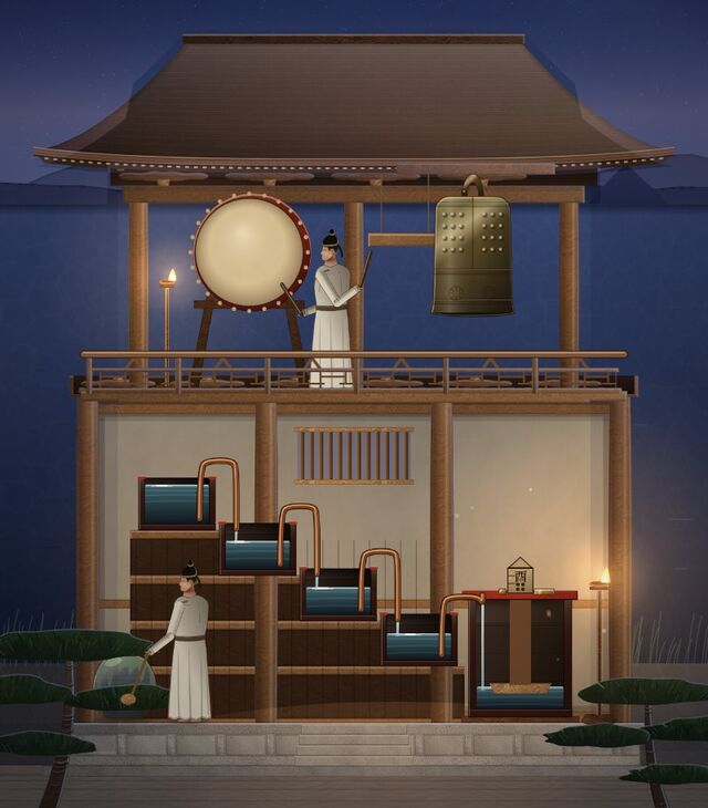The painted cover of Japan’s First Clock, chapter 27 of WORN's Grand Tour of Time.