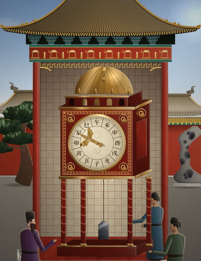 The painted cover of The Self-Ringing Bell, chapter 54 of WORN's Grand Tour of Time.